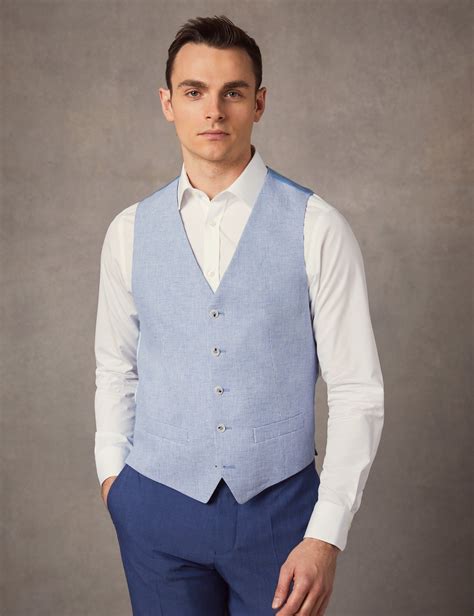 light blue waistcoats for men.